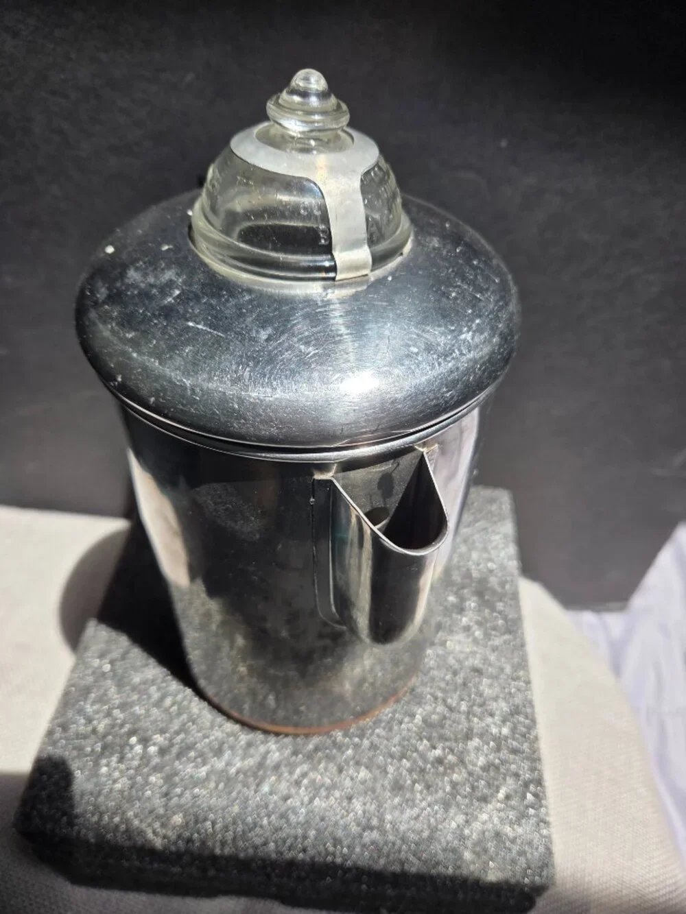 Revere Ware 6 Cup Coffee Percolator Pre 68 Complete with Glass Knob